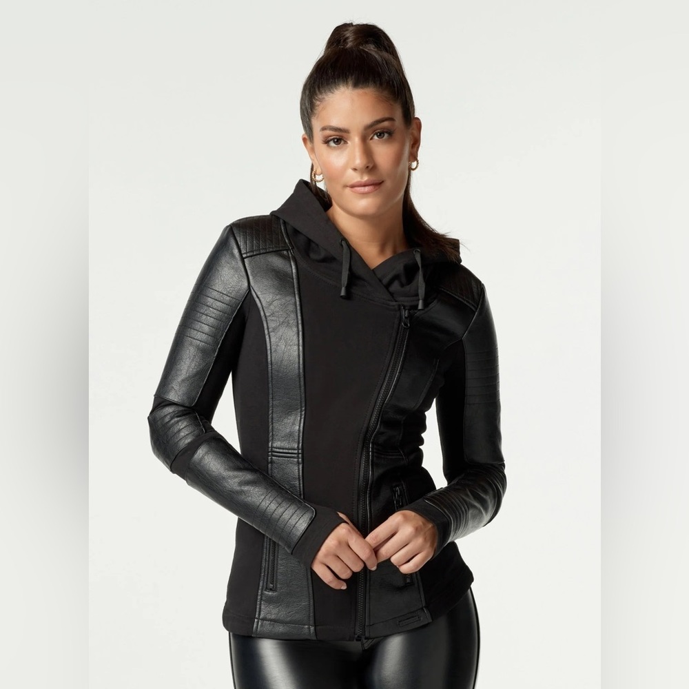 Blanc Noir Black Leather Jacket